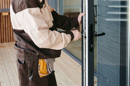 Cleaning And Polishing Glass Door Installation in Englewood, FL